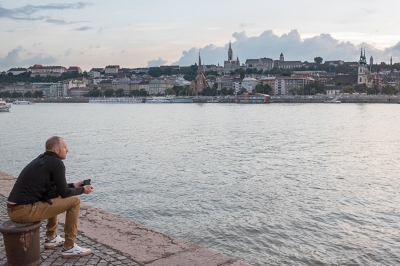 A fellow photographer marvels at the pastel colours.