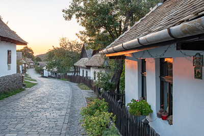 The small main high street meanders down a gentle slope westwards.